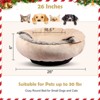 JOEJOY Dog Beds for Small Medium Dogs, Cozy Cuddler Luxury Puppy Pet Bed with Blanket Attached, Donut Round Calming Anti-Anxiety Dog Burrow Cave Bed - 4 of 4