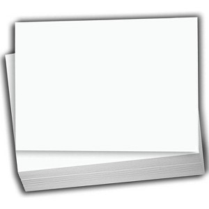 Hamilco White Cardstock Blank Index Flash Note & Post Cards - Flat 5 X 7" Thick Paper 80 lb Card Stock for Printer - 100 Pack - 1 of 4
