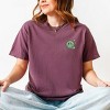 S.W.Smiley Boba - Women's Garment Dyed Graphic T-Shirt - 2 of 4