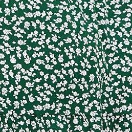 dark green white print