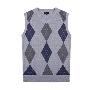 Gioberti Men's Super Soft Diamond Knitted Sleeveless Vest - 1 of 3