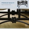 INFURNIC Pet Bowl Elevated Dog Feeding Station with Stainless Steel Bowls Non Slip Heavy Duty Design, Black, 17"*8.25"*10.5" - 3 of 4
