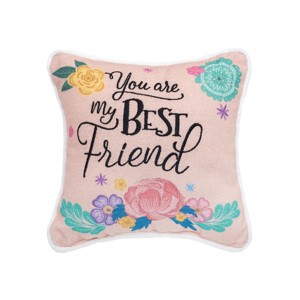 C&F Home 8" x 8" You Are My Best Friend Printed and Embroidered Small Petite Size Accent Throw  Pillow - 1 of 2