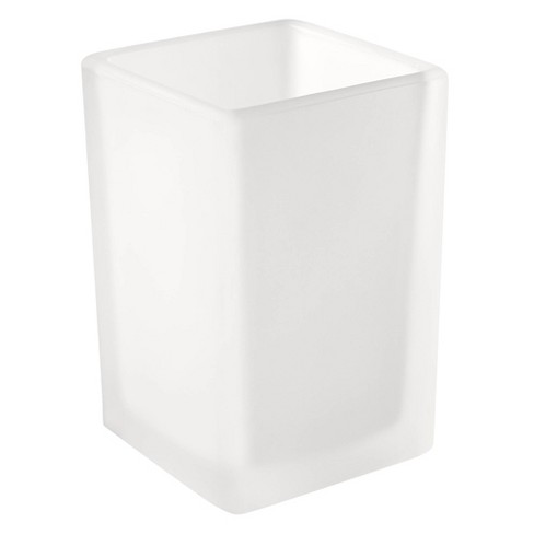 Frosty Glass Soap Dish Bathroom Tumbler White - Allure Home Creations