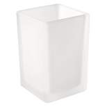 Frosty Glass Bathroom Tumbler White - Allure Home Creations