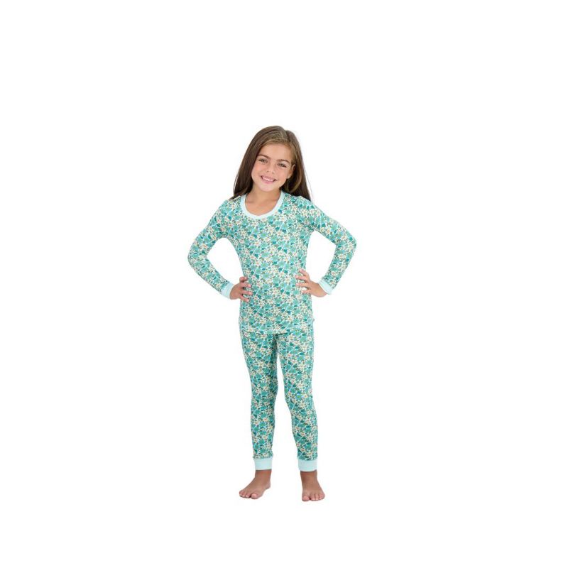 Sleep On It Girls 2-Piece Super Soft Jersey Long Sleeve Snug-Fit Pajama Set, 5 of 8