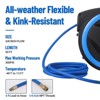 Wall Mount Air Hose Reel  Retractable - Auto Rewind Compressor Hose Reel with 180° Swivel, 300 PSI Hybrid Hose, 1/4" Out, 3/8" In (PP) - 3 of 4
