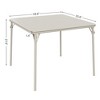 Folding Table, 33.6 Inch Folding Card Table, Portable Square Folding Table with PU Soft Cushion - 2 of 4
