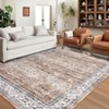 Nasitip Bohemia Floral Area Rugs for Living Room Soft Low Pile Non-Sliping, Machine Washable - 2 of 4