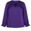 Women's Plus Size Maia Top - purple | CITY CHIC - image 4 of 4