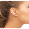 Donatello Gian Sterling Silver Trillion Cut Twisted Sapphire Studs - 2 of 2