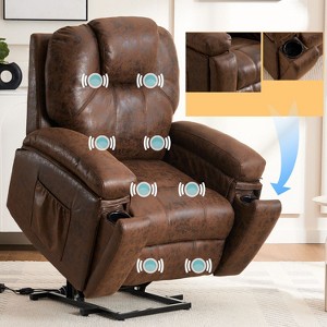 NicBex Faux Leather Lift Recliner Chair for Elderly,Massage Chairs with Massage and Lumbar Heating,Modern Reclining Chairs for Living Room - 1 of 4