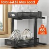 Racxily 2Pcs Under Sink Organizer 2 Tier Pull Out Cabinet Baskets Storage Shelf Sliding Storage Drawers Rack with 5 Adjustable Height Mesh Baskets - 2 of 4
