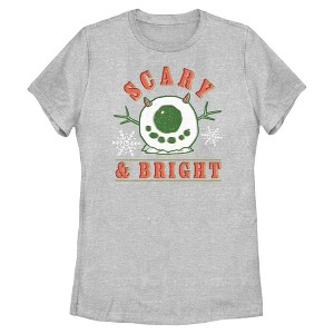 Womens Monsters Inc Scary And Bright Mike Snowball T Shirt - 1 of 4