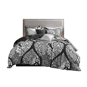 Gracie Mills Muriel Damask Delight 6-Piece Duvet Cover Set - 1 of 4