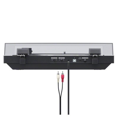 Black Aluminum Belt Drive Turntable with USB and Bluetooth