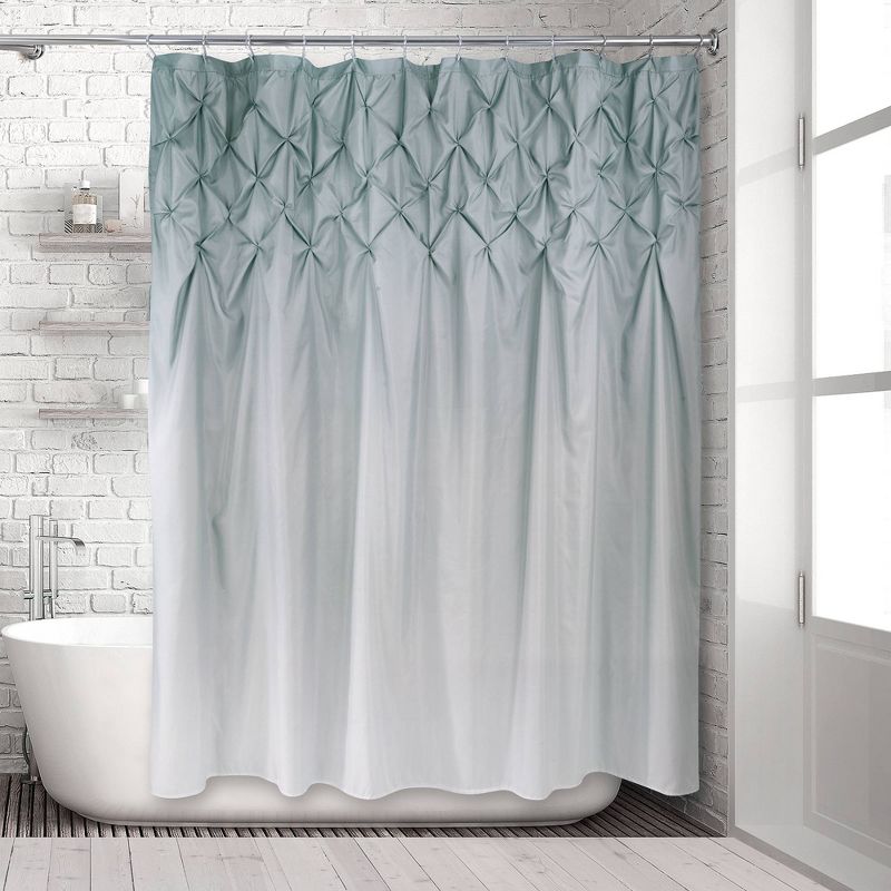 Ombre Pintuck Shower Curtain Gray - Allure Home Creations, 3 of 7