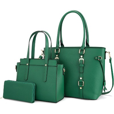 West 3PCS Purses for Women Tote Bag and Wallet Set Shoulder Satchel Handbags