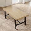 62.99" Large Dining Table for 4-6, Rustic Wood Top & Black Metal Legs, Industrial Kitchen Table for Dining Room, Kitchen, Patio - 2 of 4