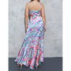 Women's Bringing The Heat Printed Satin Maxi Dress - FLYING TOMATO - 4 of 4