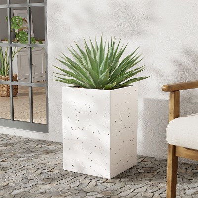 Christopher Knight Home Jaron Patio Modern Handcrafted Lightweight Concrete Planter Box