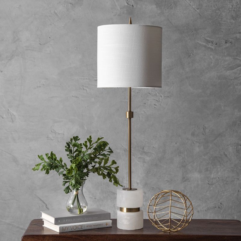nuLOOM Charlotte 31" Marble Table Lamp Lighting - Bronze 31" H x 10" W x 10" D, 4 of 5