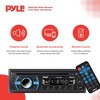 Pyle PLCD43BTM Single DIN Marine Bluetooth Receiver, Stereo System and CD Player with Remote Control, Hands Free Calling, and Detachable Face, Black - 2 of 4