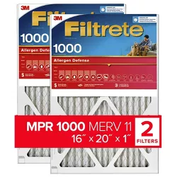 Filtrete 16x20x1 2pk Allergen Defense Air Filter 1000 MPR