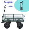Grungis Heavy Duty Garden Cart,Rolling Cart with All-Terrain Wheels & Removable Sides,Utility Cart for Camping,Shopping,Sports,Gardening - 4 of 4