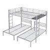 Whisen Modern Style Full over Twin&Twin Size Bunk Bed with Built-in Shelf - 4 of 4