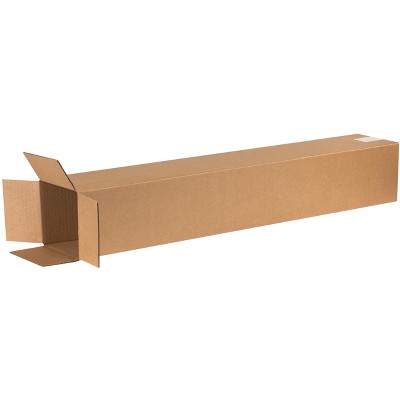 The Packaging Wholesalers Tall Corrugated Boxes 6" x 6" x 40" Kraft 25/Bundle BS060640