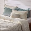 Sapphtopaz Bedding Comforter Set Velvet Solid Color Diamond Quilting Reversible Quilt Set with Throw Pillow - 3 of 4