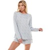 Emerson Road NYC Womens Whisper Rib Long-Sleeve Lettuce Top & Shorts Set - 3 of 4