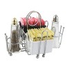 Winco Cruet Rack for Salt/Pepper Shaker & Sugar Packets, Chrome Plated, 9.25" - 2 of 2