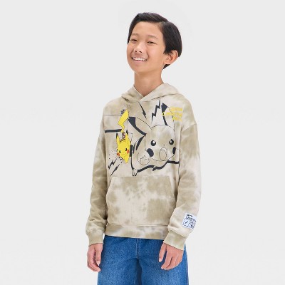 Boys' Pikachu Key Item Hooded Sweatshirt - Tan