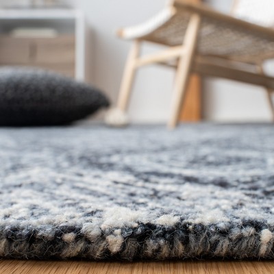 Gray Rectangular Hand-Tufted Wool Rug, 3' x 5'