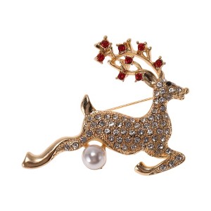 Unique Bargains Christmas Brooches YNCP736-1 Alloy Dripping Wax Multicolor 1 Pc - 1 of 4