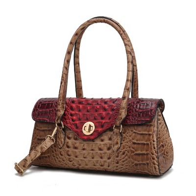 MKF Collection Liviana Women’s Shoulder Bag Croc-Embossed Chic and Versatile Timeless Handbag by Mia K