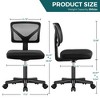 ALEXOUN Mesh Rolling Work Swivel Computer Chair,Ergonomic Low-Back with Wheels,Armless Comfortable Seat Lumbar Support for Home,Bedroom,Study - 3 of 4