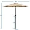 Yaheetech 11FT Patio Umbrella Market Umbrella for Garden Backyard - 3 of 4