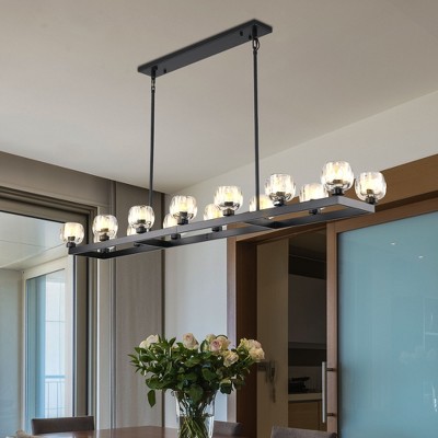CityFurn 14-Light 72'' W Modern Kitchen Island Rectangle Chandelier