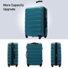 3 Piece Rigid Luggage Set 20"/24" Spinner Suitcases, ABS Secure Checked Large Luggage with Combination Lock for Men and Women - 2 of 4