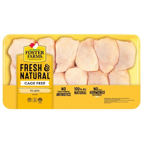 Foster Farms Fresh Natural Usda Chicken Thighs Value Pack 3 5 6lbs Price Per Lb Target