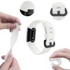 Zodaca Silicone Watch Band Compatible with Fitbit Charge 3, Charge 3 SE (Small), and Charge 4, Fitness Tracker Replacement Bands, White - 2 of 4