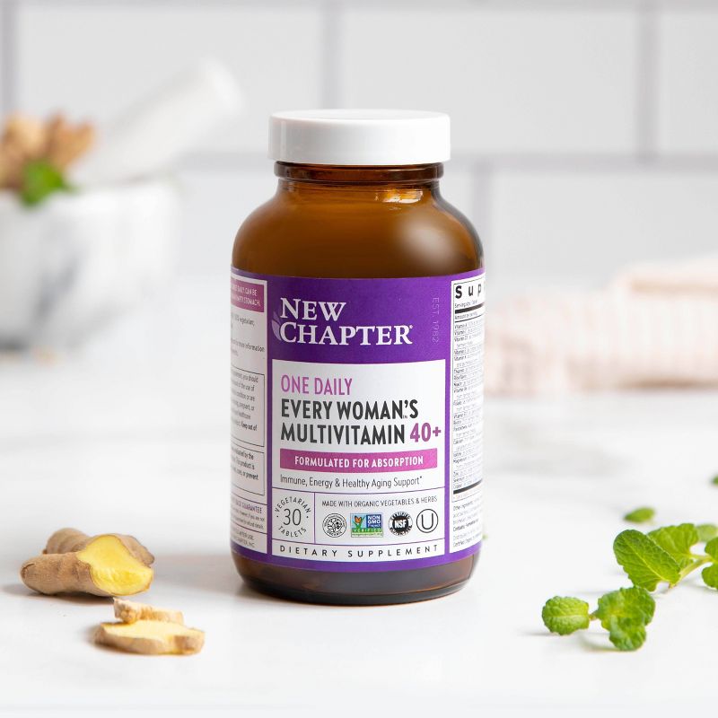 New Chapter Women&#39;s Multivitamin 40+ for Energy, Healthy Aging + Immune Support - 30ct, 3 of 16