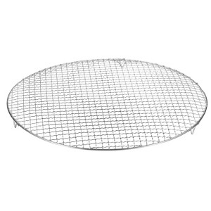 Unique Bargains Stainless Steel Round Cross Wire Barbecue Grill with Legs - 1 of 4