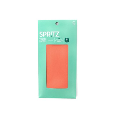 8ct Paper Tissues Coral Pink - Spritz™