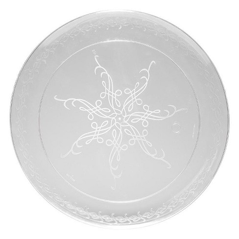 Smarty Had A Party 10" Clear with Scroll Plastic Dinner Plates (240 Plates) - image 1 of 4