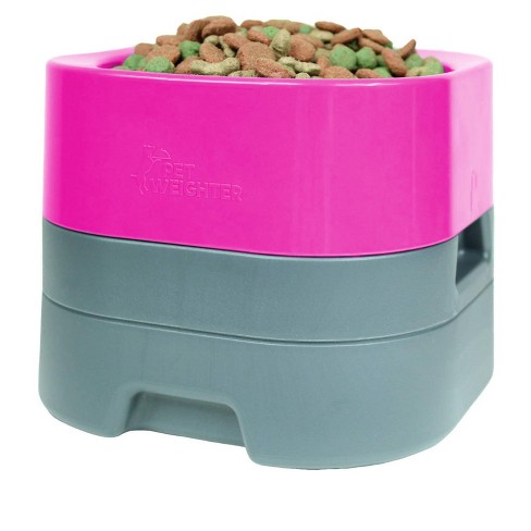 Pet Weighter Elevated Raised Weighted No-Spill Non-Slip Fillable Easy-Clean  Water and Food Bowl for Dogs and Cats - Large, Hot Pink