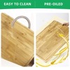 Extra Large Bamboo Cutting Board, Reversible Chopping Board with Deep Juice Groove and Handles, Pre-oiled Butcher Block Cutting Board - 3 of 4